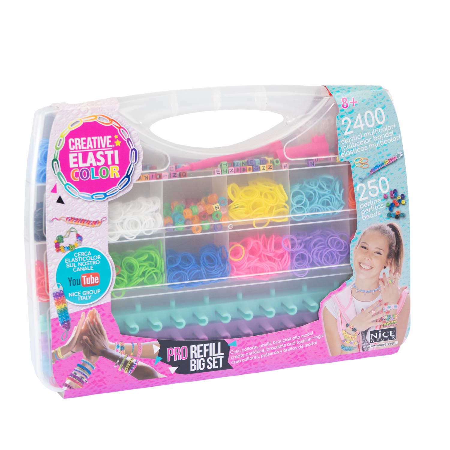 SES Creative Elastici Per Capelli Con Brillantini - Set Creativo Per Decorare Scrunchies Con Pennarelli A Soffio E Colla Glitter, Gioielli Fai Da Te Per Bambine