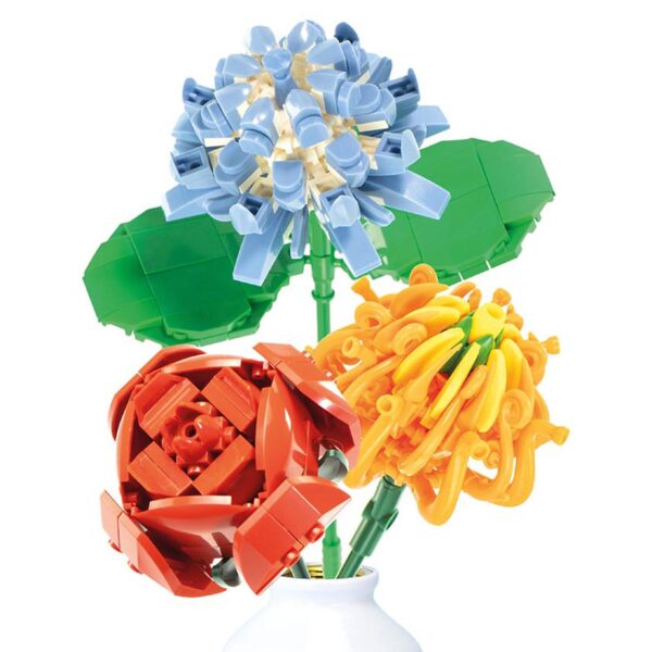 Vaso con 3 fiori - immagine 2